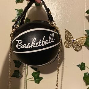 Black Basketball Handbag
